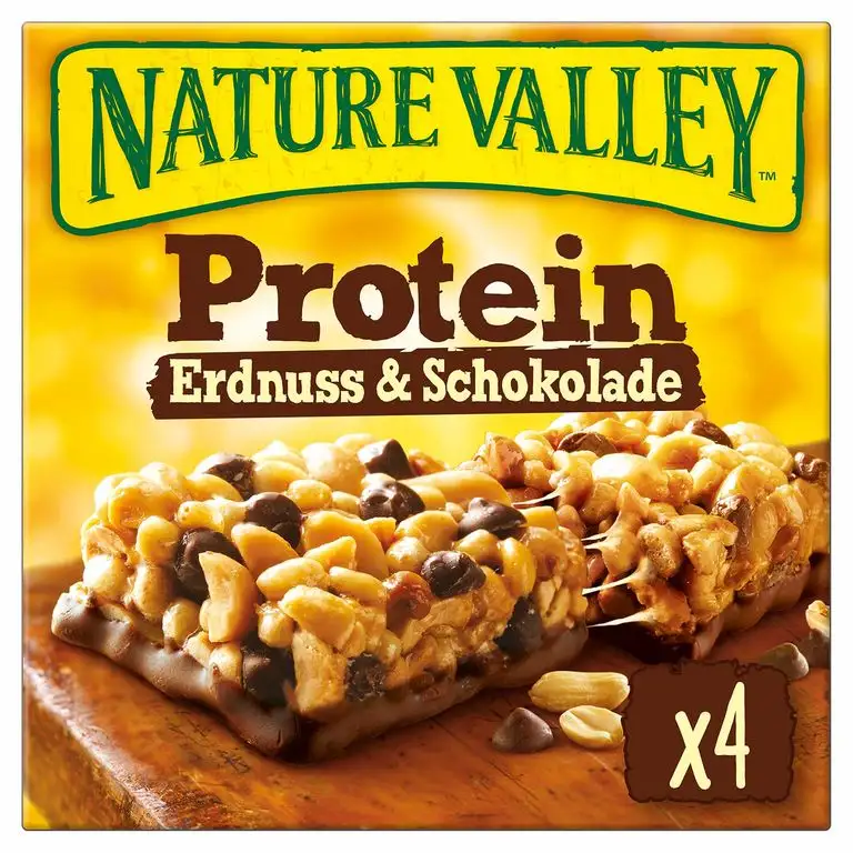 Nature Valley Protein Erdnuss & Schokolade, 4 Proteinriegel, 160 g