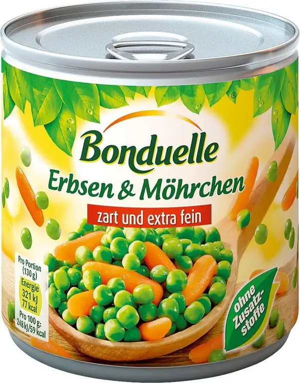 Bonduelle - Erbsen mit Möhrchen - 425ml/265g