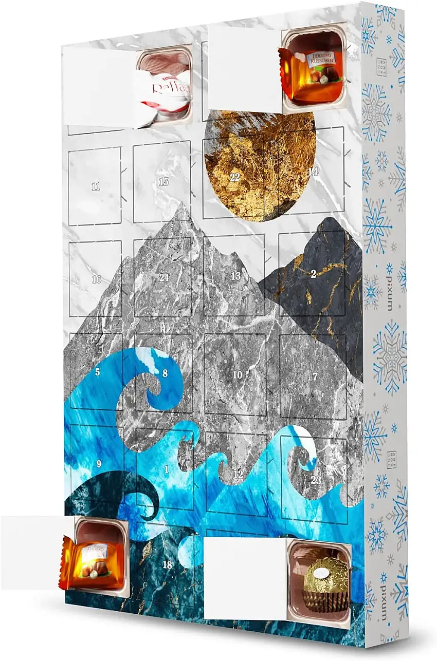 artboxONE Adventskalender mit Pralinen von Ferrero Abstract Mountains (matart) Adventskalender Natur