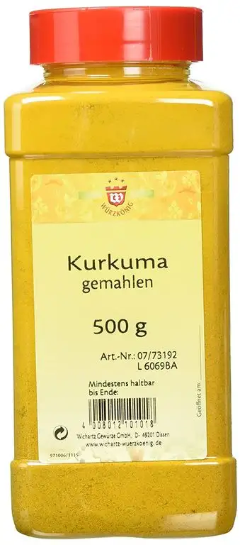 Wichartz Würzkönig Kurkuma gemahlen, 2er Pack (2 x 500 g)