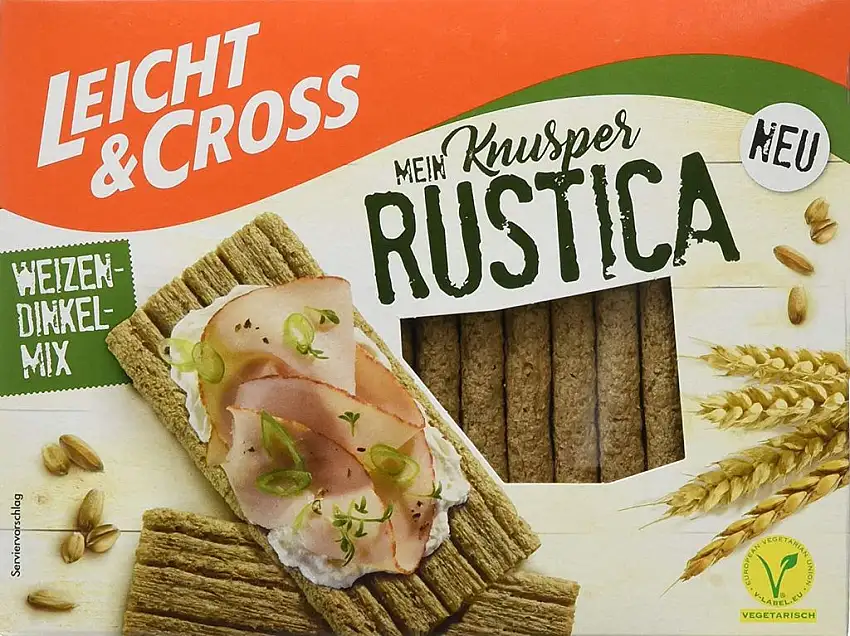 LEICHT&CROSS Mein Knusper Rustica Weizen-Dinkel-Mix, 8er Pack (8 x 130 g)