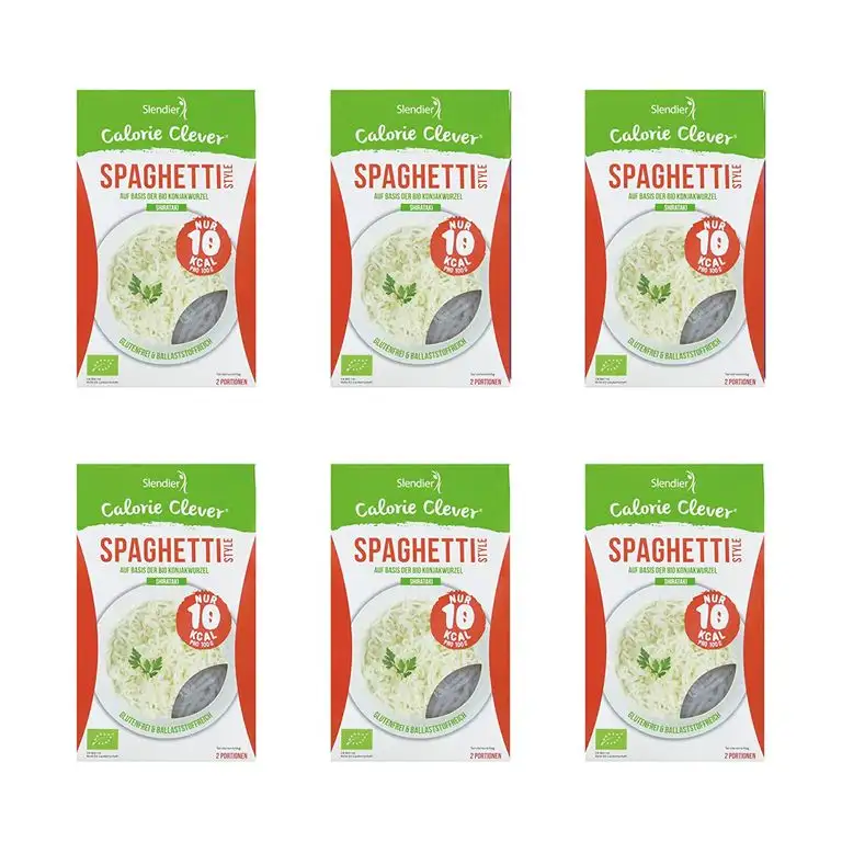 Slendier Shirataki Bio Konjak Nudeln - Spaghetti-Style , 6 x 400g