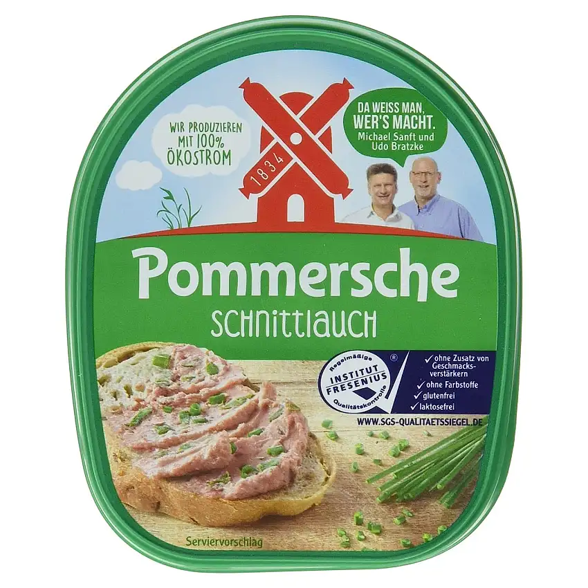 Pommersche Gutsleberwurst mit Schnittlauch 125g im Becher