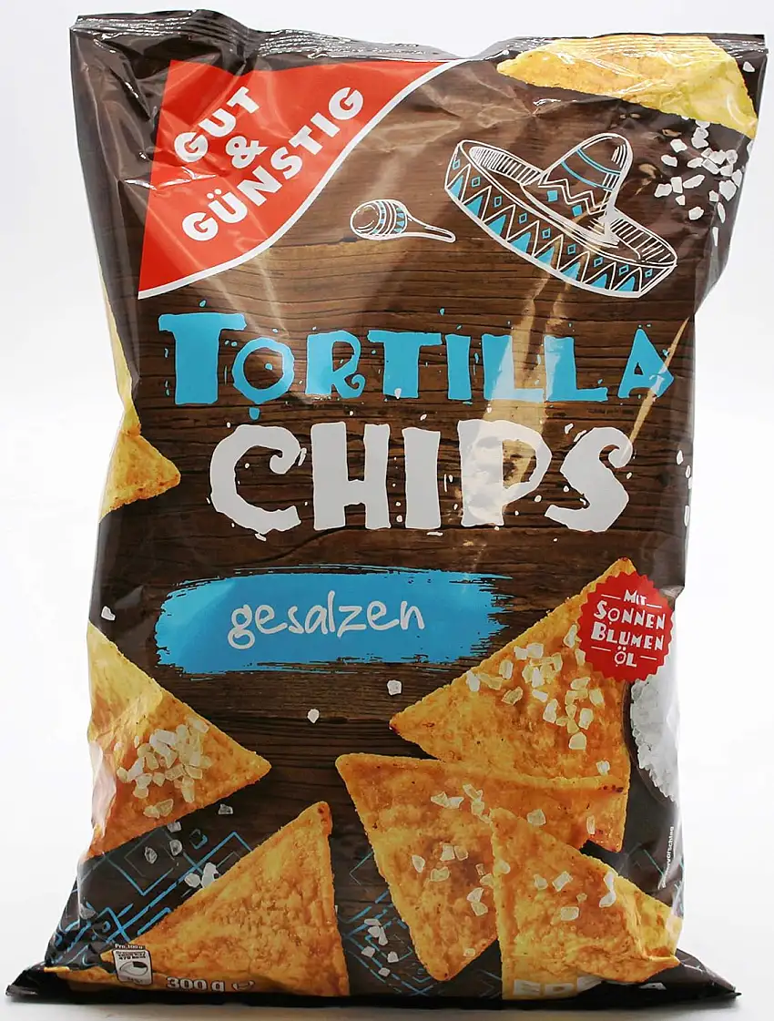 Gut & Günstig Tortilla Chips gesalzen, 10er Pack (10 x 300g)