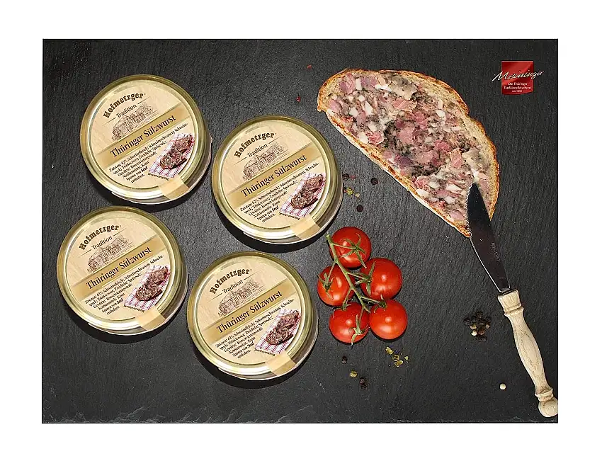 Wurst im Glas I Sülzwurst aus Thüringen I 4x 250g