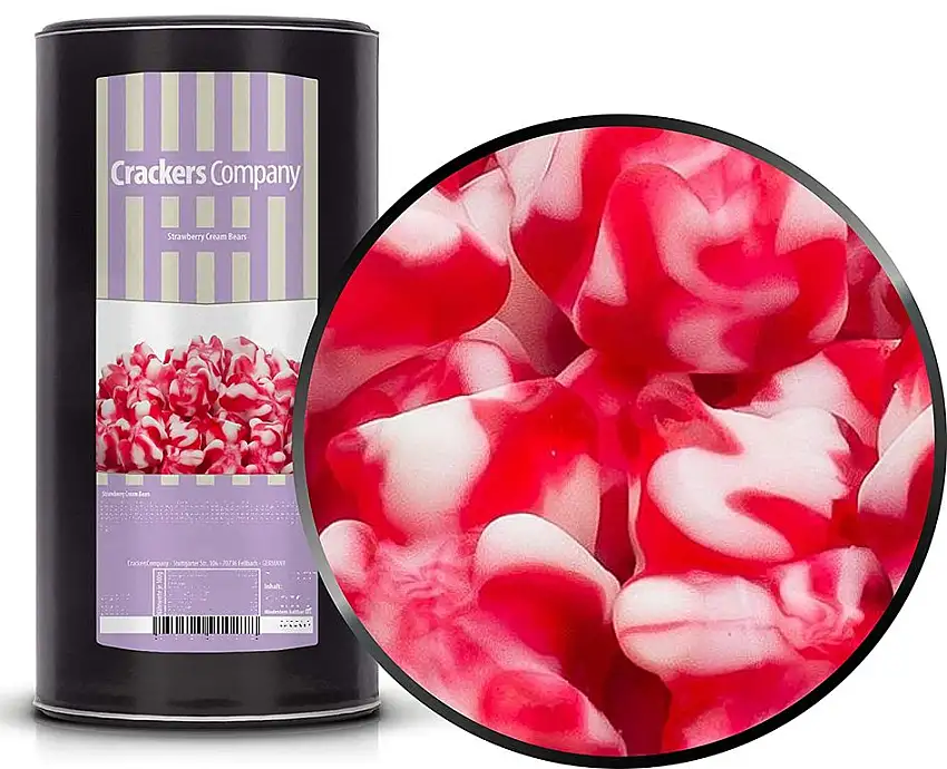 1 x 1000g Gummibären Erdbeer & Sahne Gummibonbon Gummibärchen Bären lecker sahnig glutenfrei laktosefrei