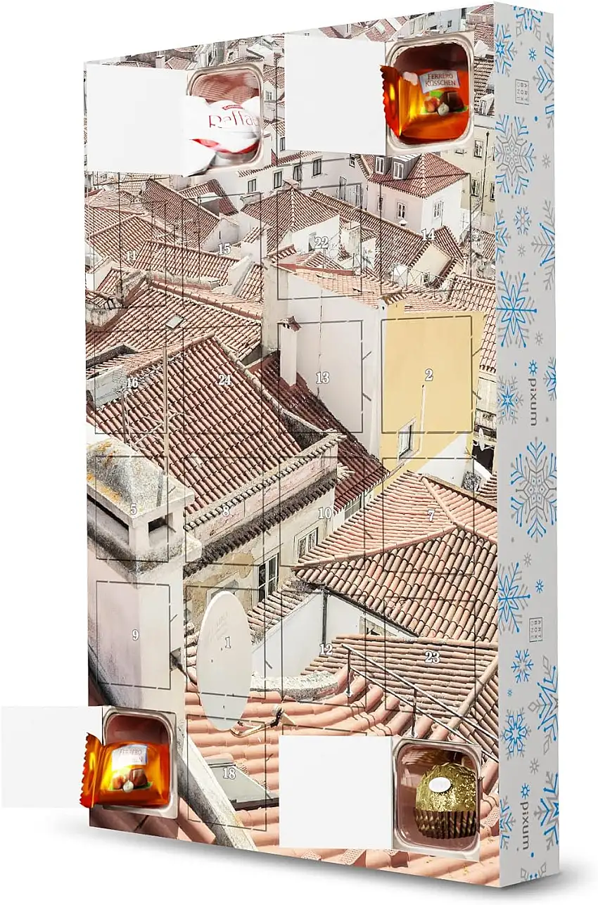 artboxONE Adventskalender mit Pralinen von Ferrero Alfama Adventskalender Reise