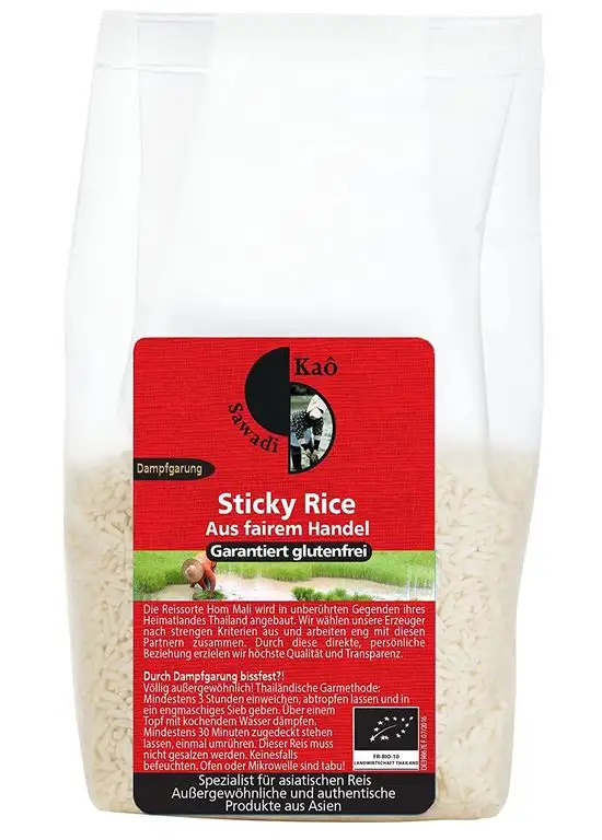 Sawadi Kaô Sticky Rice - Thailändischer Klebereis 500 g - Bio
