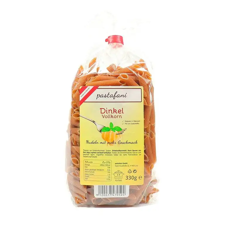 pastafani Dinkel-Vollkorn Penne 330g - Leckere Nudeln mit dem Natur-Geschmack von Urgetreide. Regionale Pasta-Fusilli aus natürlichen, qualitativ hochwertigen Zutaten ohne Aroma- oder Zusatzstoffe!