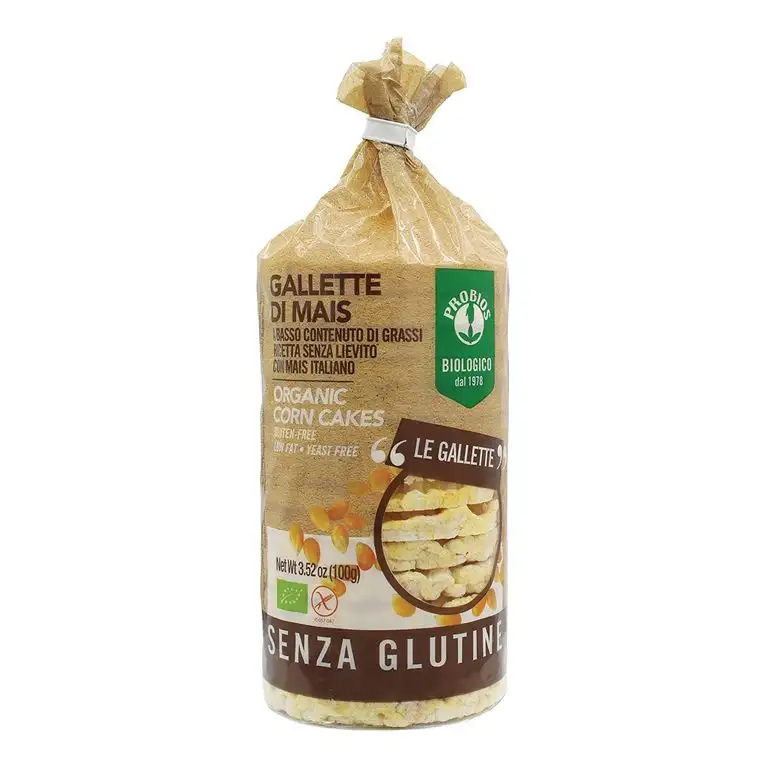 Probios Maiskuchen Gesalzener geblasener Maiskleber Frei Bio 100 g