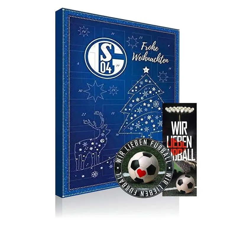 FC Schalke 04 Kalender, Adventskalender, Weihnachtskalender 2018 - Fairtrade-zertifiziert © plus Aufkleber forever Gelsenkirchen