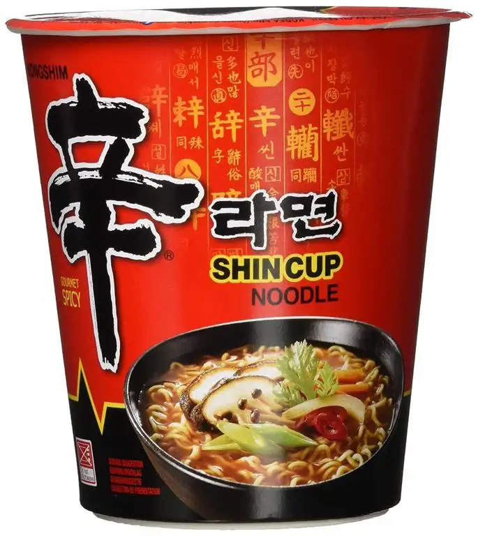 Nong Shim Instantnudeln Shin Ramyun – Koreanische Cup Suppe scharf - schnelle Zubereitung – 6er Vorteilspack à 68g