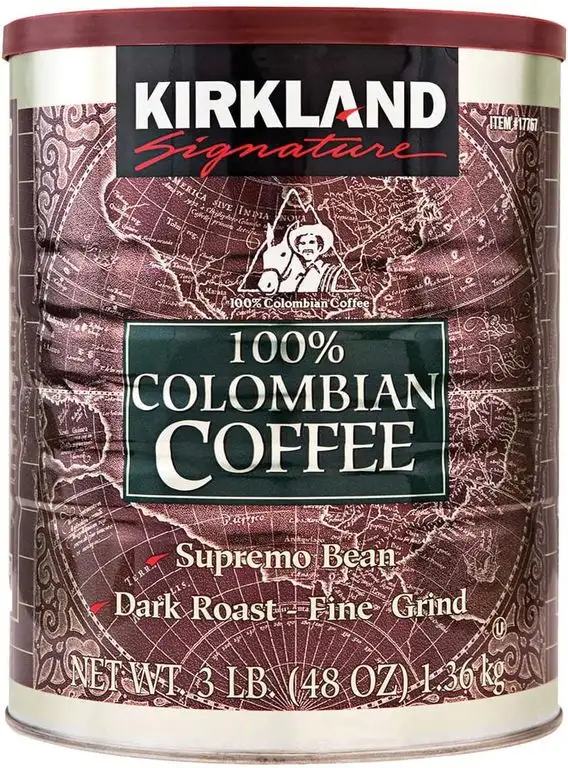 Kirkland Signature 100% kolumbianischen Kaffee-Filter Supremo Bean Dark Roast Fine Grind 1,36 kg
