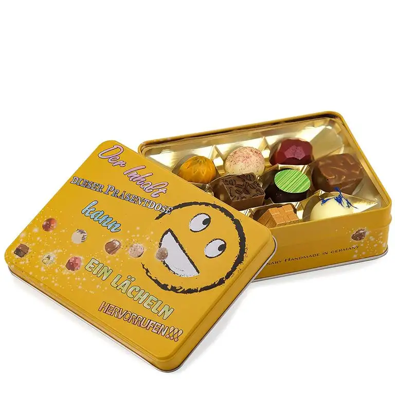 Präsentdose "Glücksgefühle" 125g, Manufakturqualität!, handgefertigt von den Konditoren der Confiserie Rabbel...für ein Lächeln mehr am Tag