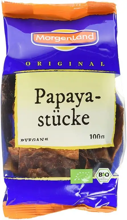 MorgenLand Bio-Papayastücke, 3er Pack (3 x 100 g)