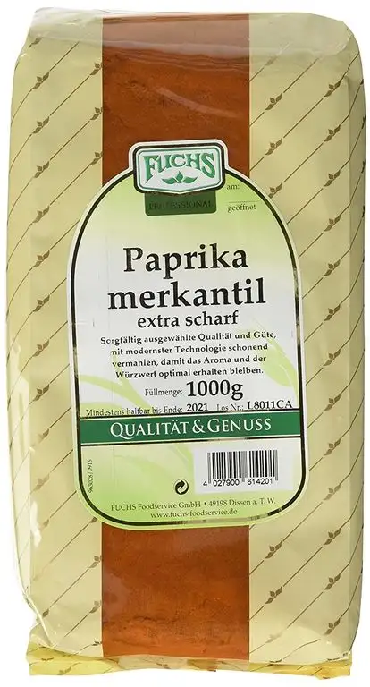 Fuchs Paprika Merkantil extra scharf, 2er Pack (2 x 1 kg)