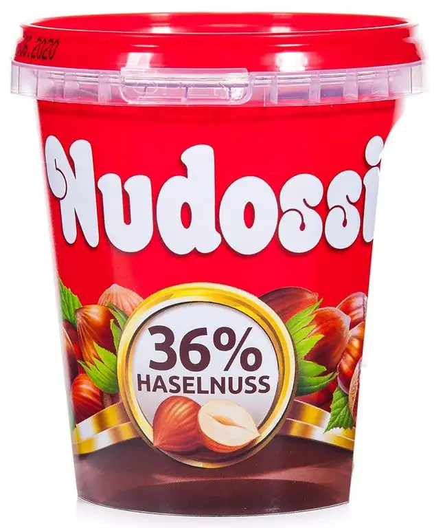 Nudossi Haselnuss-Nougat-Crème mit 36% Haselnüssen, 400 g
