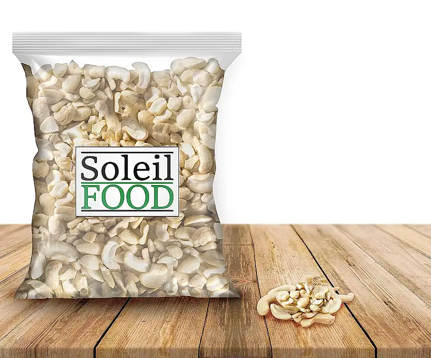 SoleilFOOD Cashewkerne in Bruch 1kg Cashewbruch Cashew roh Nüsse Cashews Cashewnüsse gesund Proteinreich vegan Cashew