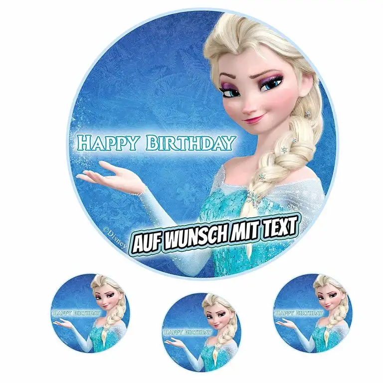 Tortenaufleger Fototorte Oblate Tortenbild Geburtstag eßbar Motiv: Frozen Eiskönigin 05 (Zuckerpapier)