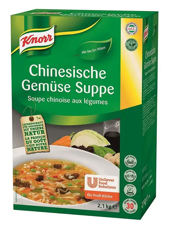 Knorr Chinesische Gemüse Suppe mit typischer Einlage (asiatischer, süß-sauer Geschmack) 1er Pack (1 x 2,1 kg)