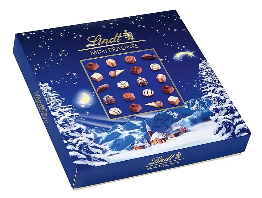 Lindt & Sprüngli Weihnachts-Zauber Mini Pralinés, 2er Pack (2 x 100 g)