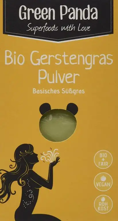 Green Panda Bio Gerstengras Superfood Pulver, 2er Pack (2 x 80 g)