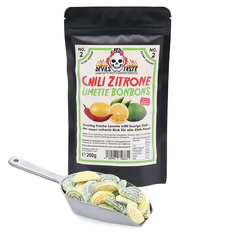Chili Zitrone Limette Bonbon - extra scharf !!! 200g
