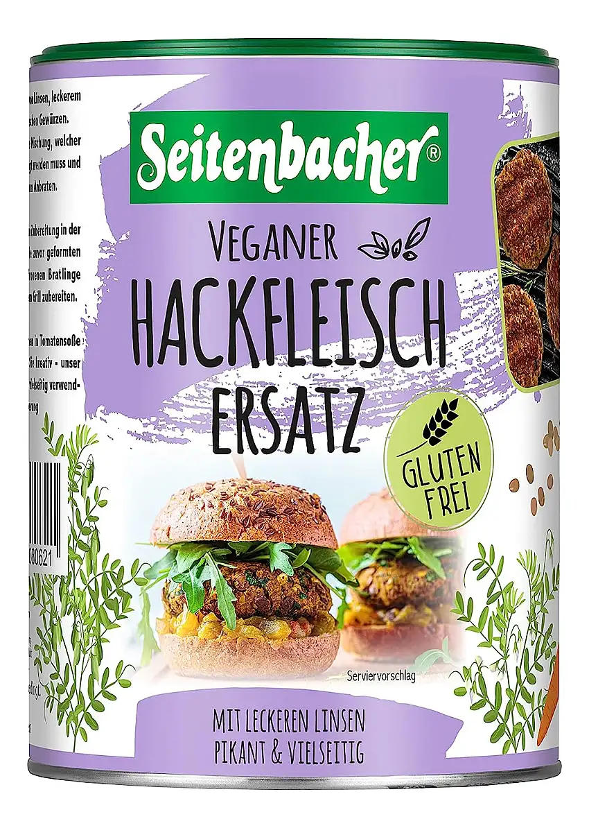 Seitenbacher Linsen Hackfleisch-Ersatz I glutenfrei I sojafrei I weizenfrei I Schnell I Einfach I (1x400g)