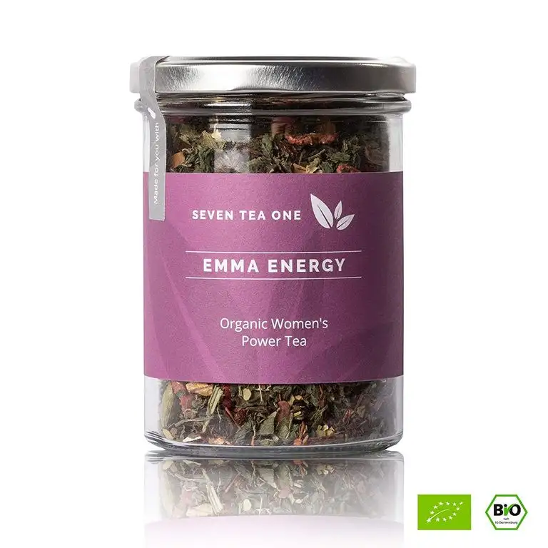 Emma Energy Frauenpower-Tee - Ayurvedische Kräutertee-Mischung - Körper, Geist und Seele in Balance - BIO-zertifiziert - 110g