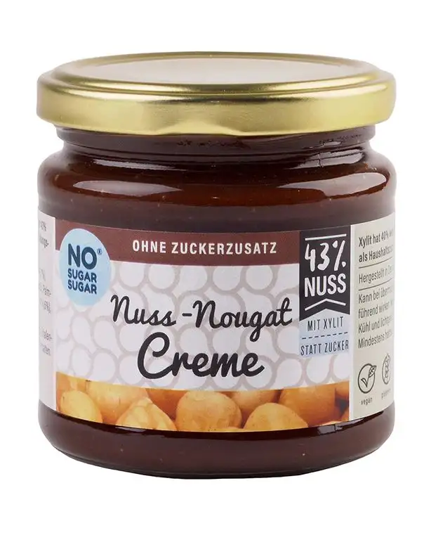 NO SUGAR SUGAR | Nuss-Nougat Creme mit Xylit (200g) ohne Zuckerzusatz