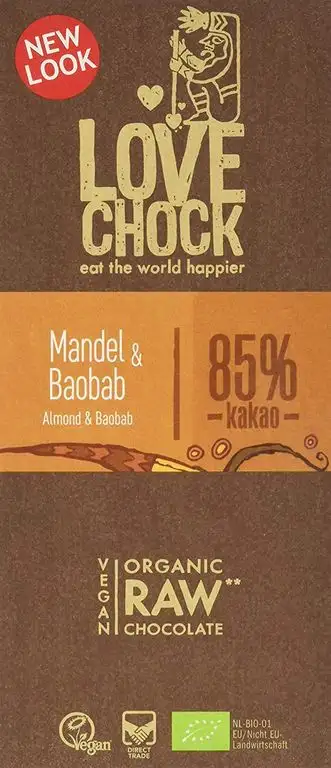 lovechock Mandel und Baobab, 4er Pack (4 x 70 g)