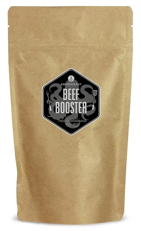 Ankerkraut Beef Booster, Rub Brisket und Steak Gewürz, Gewürzmischung für Fleisch, 250g im aromadichten Beutel