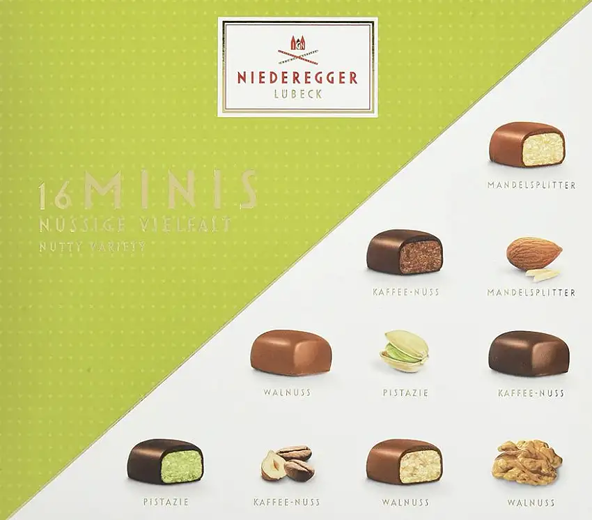 Niederegger Marzipan Minis nussige Vielfalt, 4er Pack (4 x 112 g)