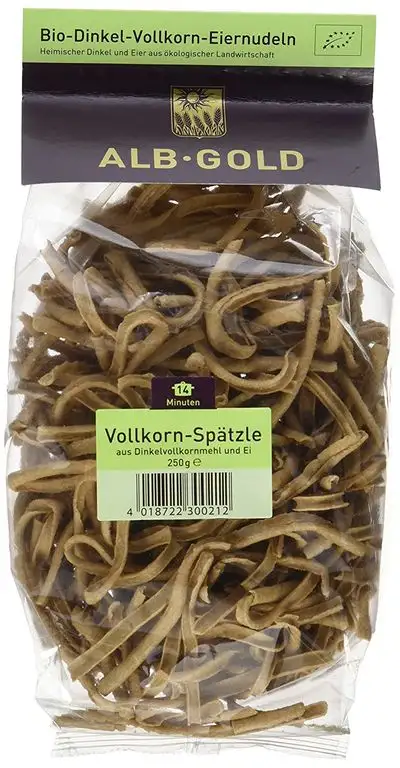 Alb-Gold Dinkel-Vollkorn-(Kaiser-)Spätzle, 6er Pack (6 x 250 g Packung)