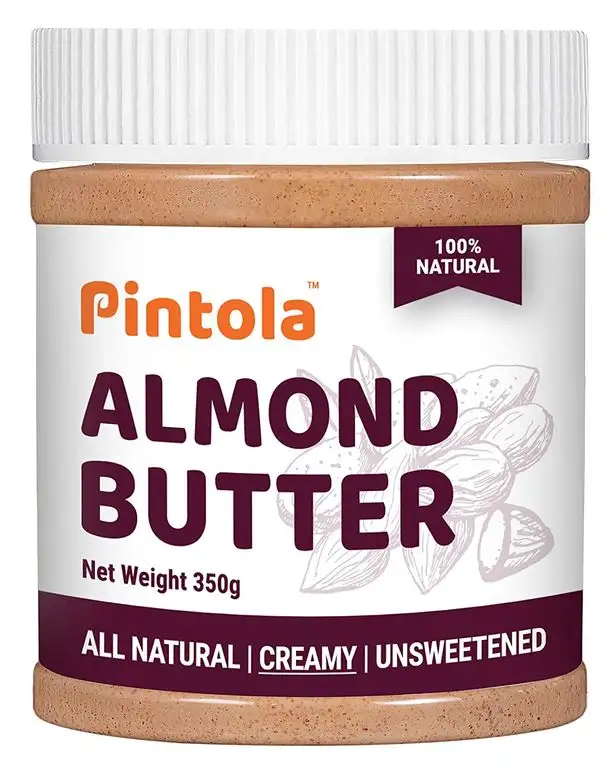 All Natural Roasted Almond Butter, Spread (Creamy) 350gm ( 12.34 OZ) By Pintola