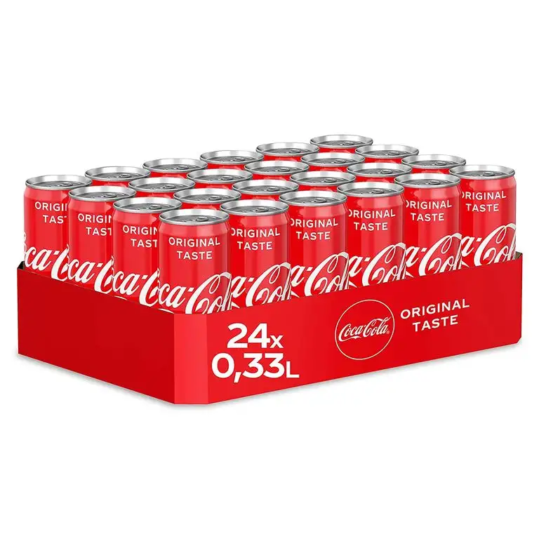 Coca-Cola Classic, Pure Erfrischung mit unverwechselbarem Coke Geschmack in stylischem Kultdesign, EINWEG Dose (24 x 330 ml)