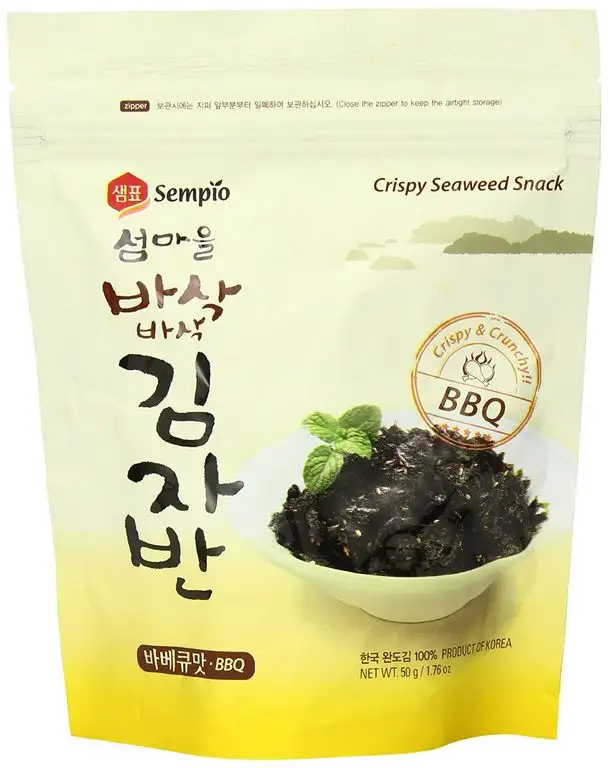 Sempio Seealgen Snack BBQ Crispy & Crunchy, 4er Pack (4 x 50 g)