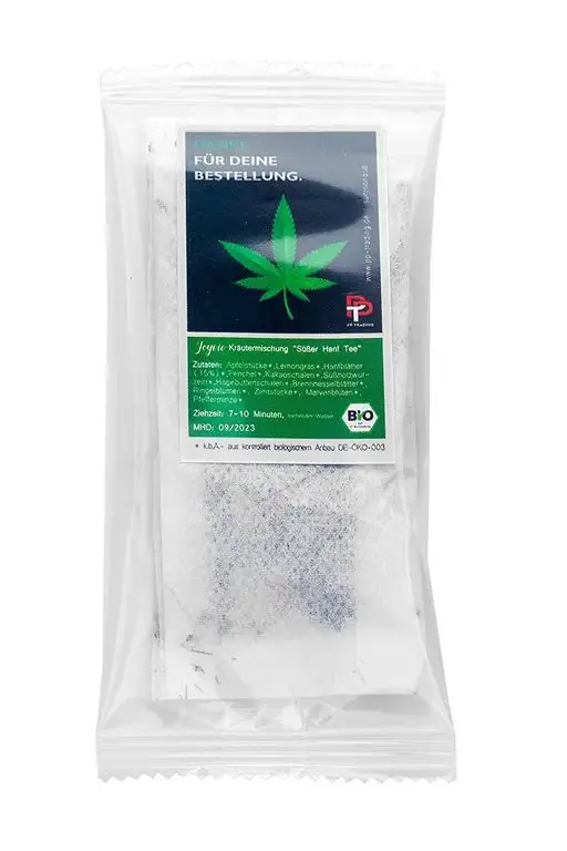 JOYVIO Süße Hanftee Kräuter-Mischung - 30 Teebeutel - Einzeln eingeschweißt damit das Aroma vollständig erhalten bleibt.