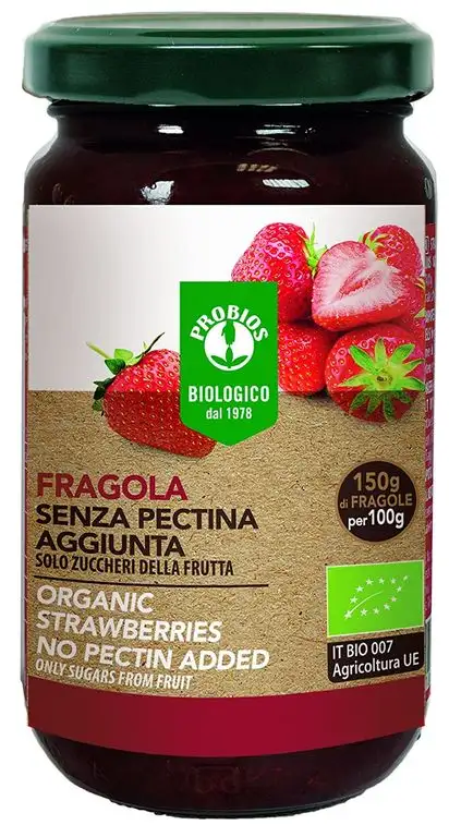 PROBIOS Erdbeer-Brotaufstrich - Gesüßt Nur mit Zucker aus Früchten, 3er Pack (3 x 220 g)