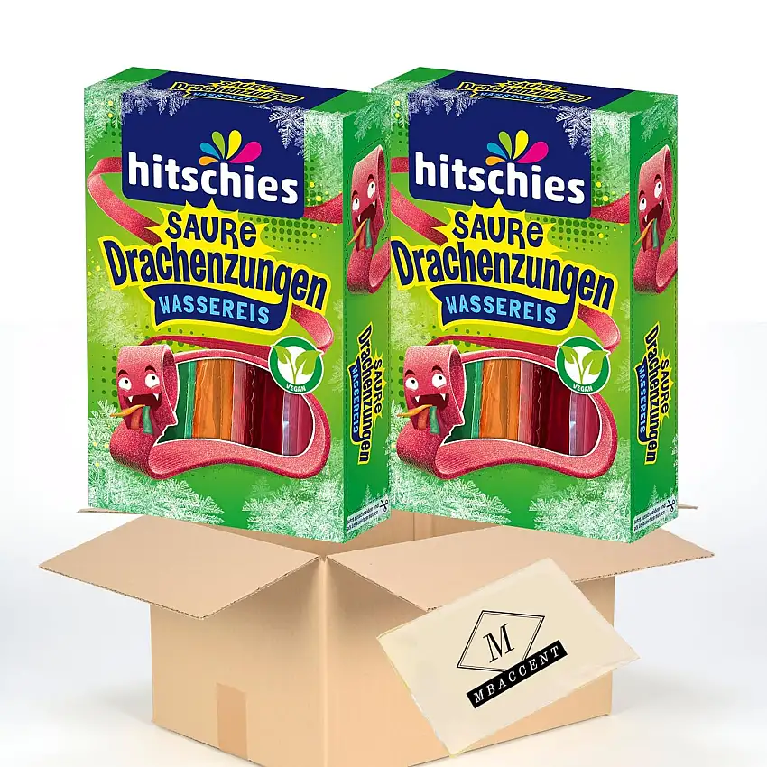 2x Hitschies Saure Drachenzungen Wassereis Set Hitschler 2x400ml (800ml) by MBaccent + MBAccent Sticker