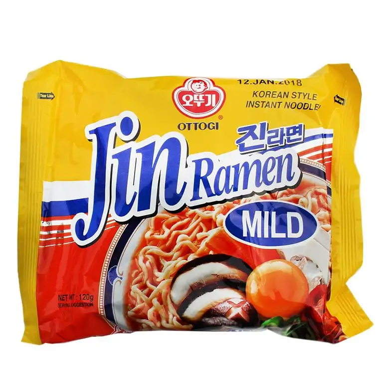 20x120g Ottogi Jin Ramen mild Koreanische Ramen Nudelsuppe