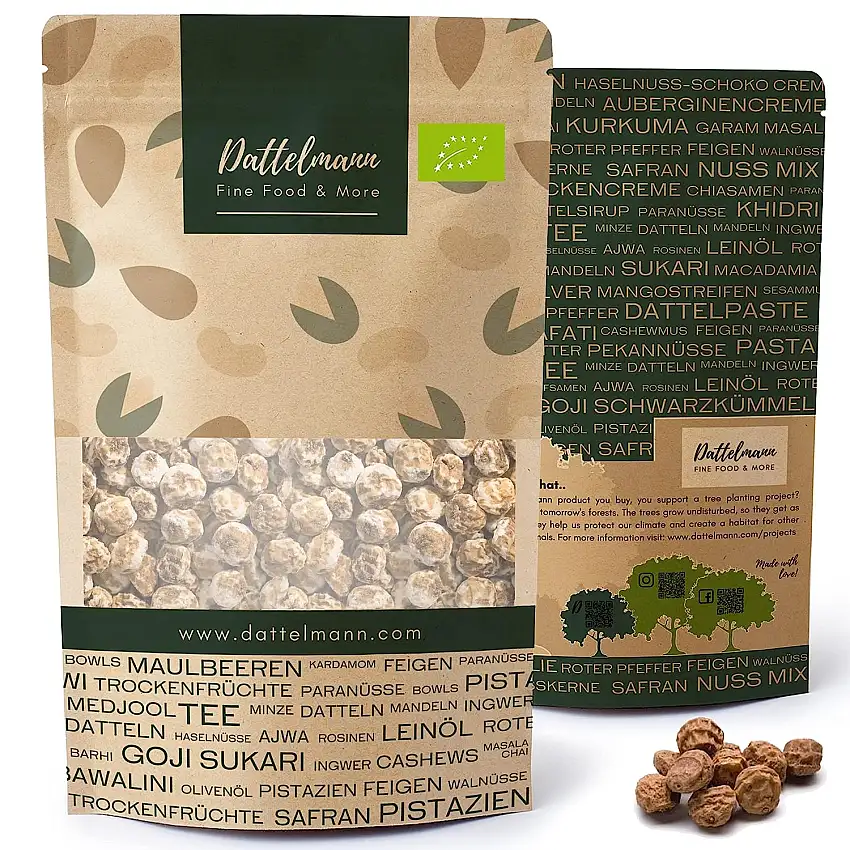 Erdmandeln geschält Bio 200g | Bio Chufas | Tiger Nuss | 100 % Natürlich & Gesund | Aus kontrolliert Biologischem Anbau | Premium Qualität | Palmyra Delights | Aus Burkina Faso