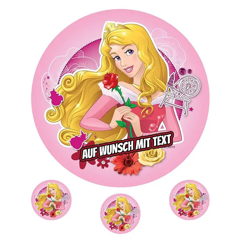 Tortenaufleger Fototorte Oblate Tortenbild Geburtstag eßbar Motiv: Prinzessin Aurora (Zuckerpapier)