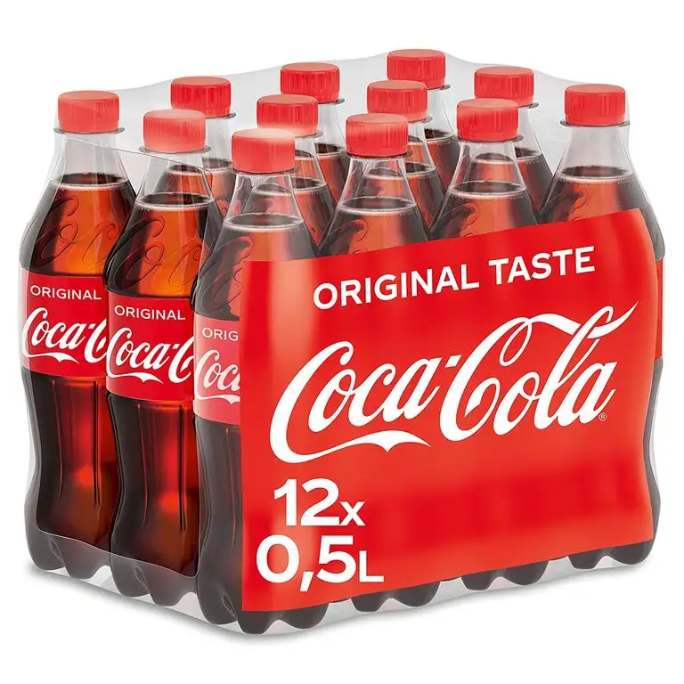 Coca-Cola Classic, Pure Erfrischung mit unverwechselbarem Coke Geschmack in stylischem Kultdesign, EINWEG Flasche (12 x 500 ml)