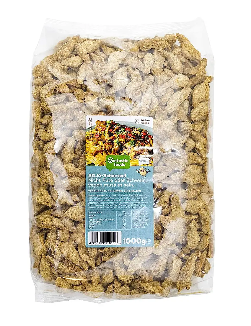 Vantastic Foods Soja Schnetzel Fleischersatz Sojafleisch, 1kg