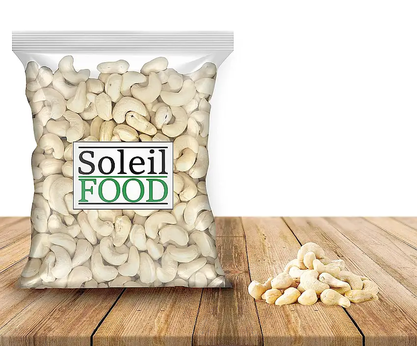 SoleilFOOD Cashewkerne 1kg Cashew ungeröstet ungesalzen Proteinreich Cashewnüsse
