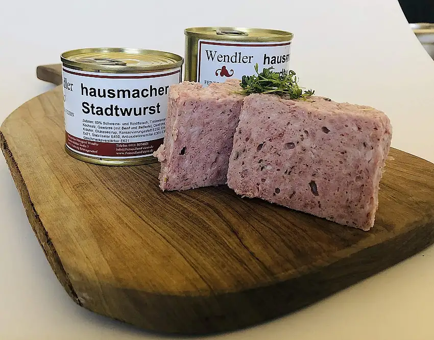 fränkische Stadtwurst hausgemacht in der Dose (190gr)