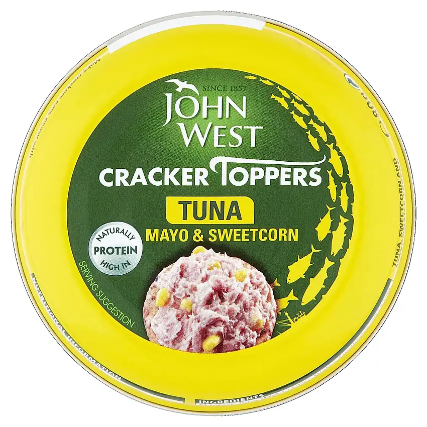 John West Knallbonbonbons Thunfisch, Mayo, Zuckermais, 80 g, 8 Stück