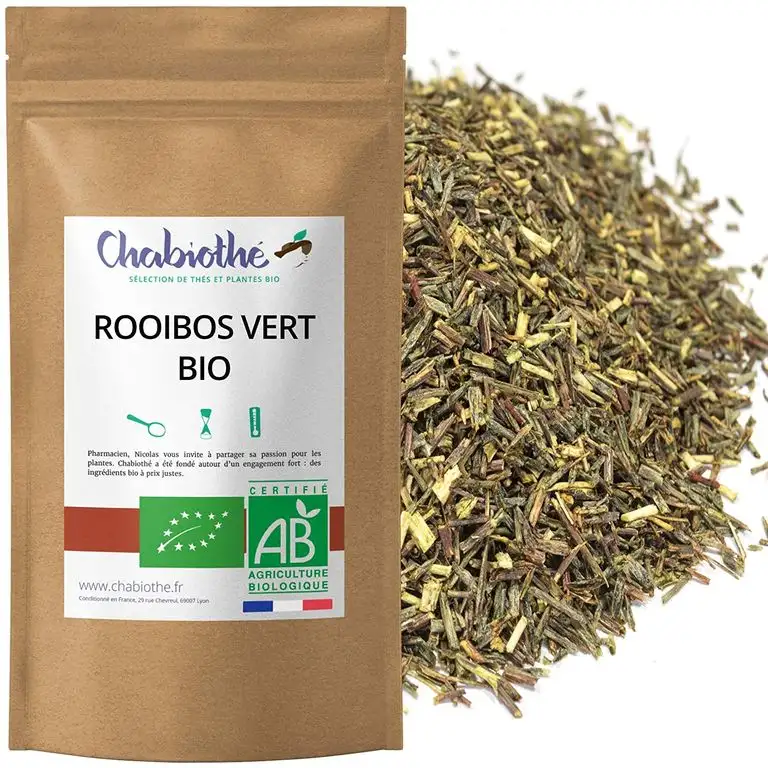 BIO Grüner Rooibos Losen Tee 200g - ohne Tee und nicht fermentiert