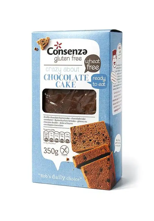 Consenza Doppel Schokolade Kuchen Glutenfrei, 3er Pack (3 x 350 g)